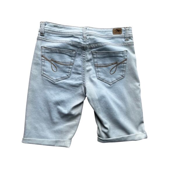 Jordache Size 4, Vintage Denim Skinny Cutoff Shorts - Picture 3 of 6